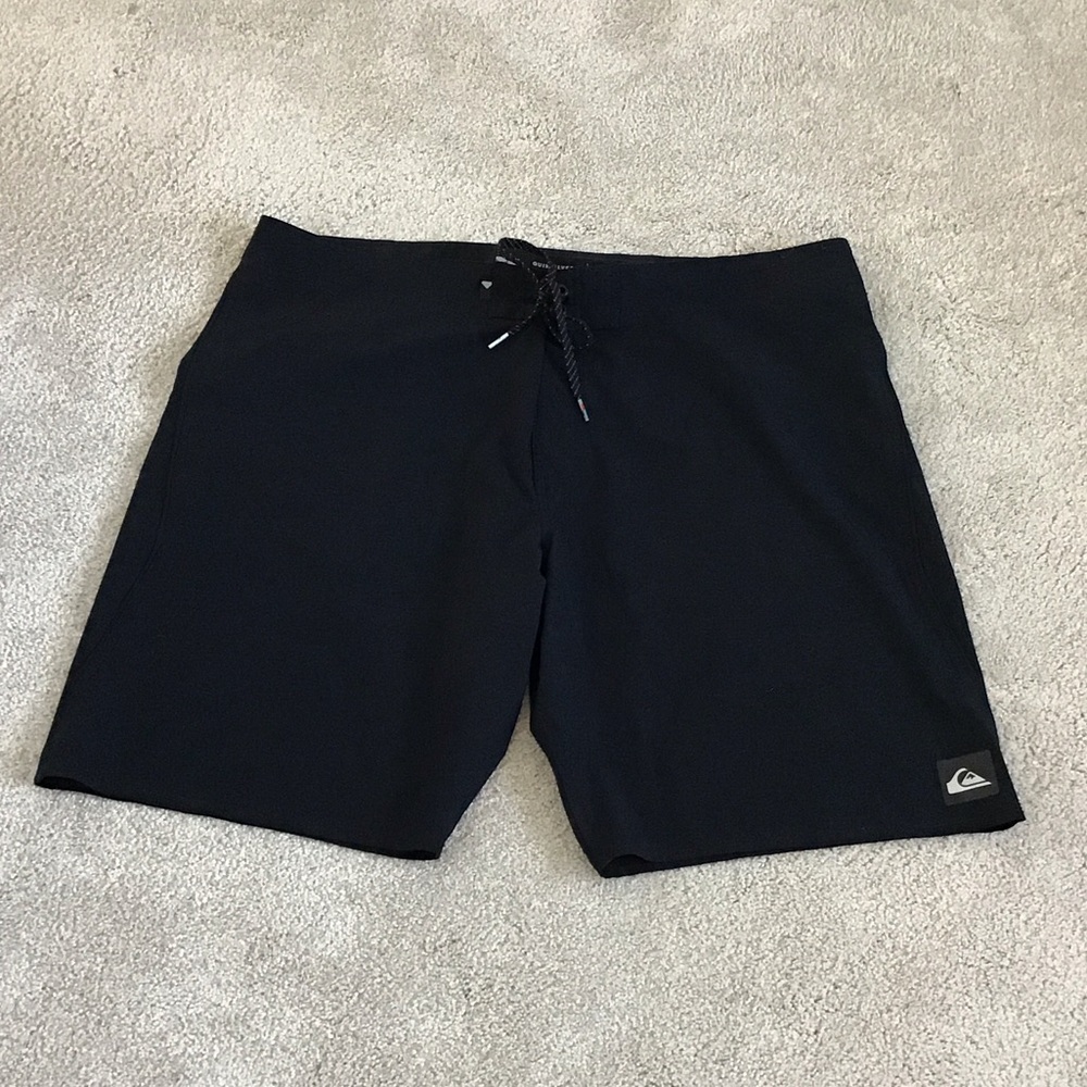 Quiksilver Men’s Black Boardshorts - Classic Swim Trunks